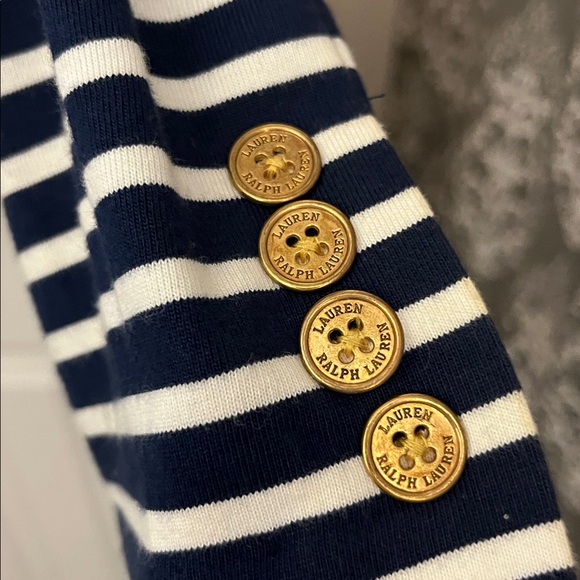 Lauren Ralph Lauren Striped Blazer with Gold Buttons - Picture 3 of 9